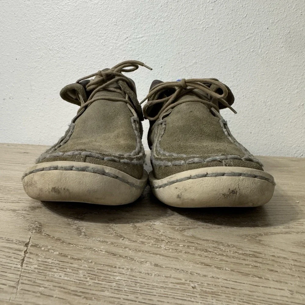 True Religion Sand Colored Leather Suede Moccasin Chukka Boots Mens‎ Size 9 M